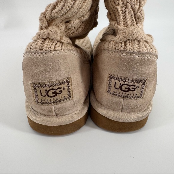Ugg Classic Argyle Knit Camel Boots Womens Size 9 - Picture 9 of 11